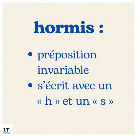 hors mis ou hormis|« Hormi » ou « Hormis